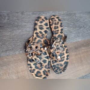 Tory Burch Animal Print Sandals